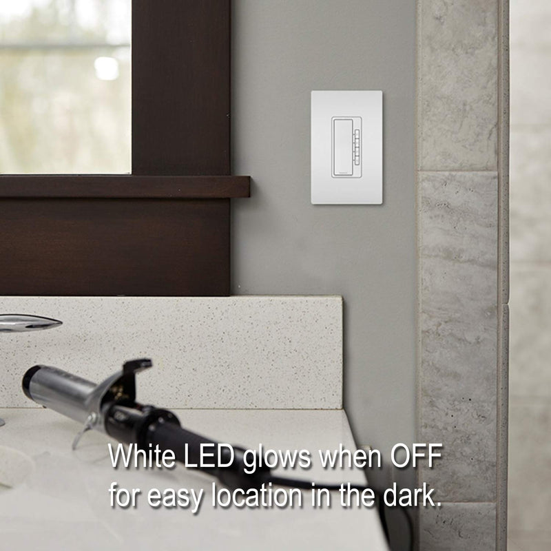Legrand radiant Digital Light Switch Countdown Timer, Decorator Rocker Wall Switch, 4-Button, RT2WCCV4 - NewNest Australia