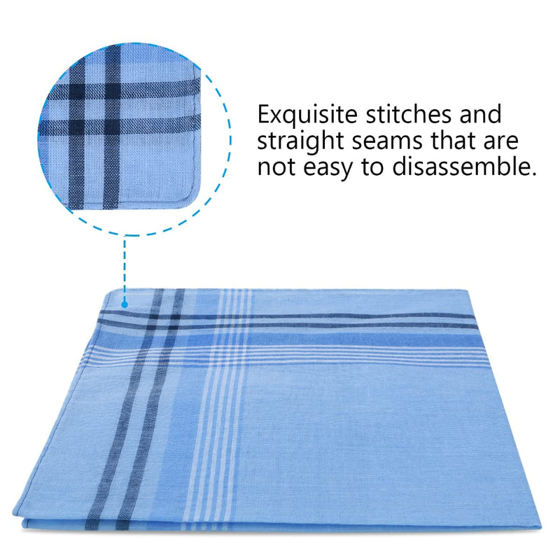 URAQT Men's Handkerchiefs, 12 Pack Soft Gents Hankies Set, Mens Premium Handkerchiefs Assorted Pocket Square Hankies for Men and Women, Classic Hankie for Grooms, Weddings, Prom, Celebration, Party - NewNest Australia