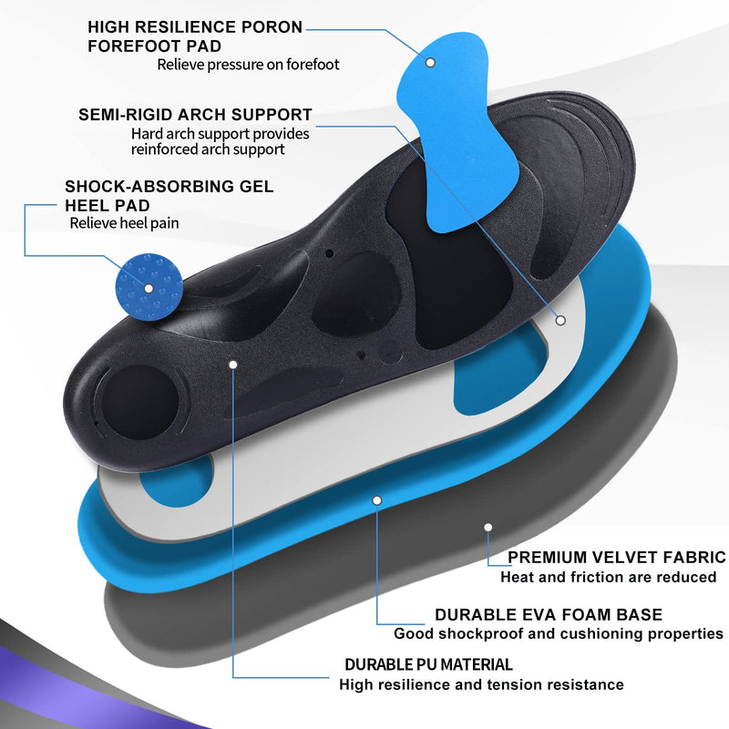 Plantar Fasciitis Arch Support Insoles For Men And Women, Running Athletic Orthopedic Shoe Insoles, Work Boots, Gel Metatarsalgia Insoles For Arches, Heel Spurs, Flat Feet, Overpronation - NewNest Australia