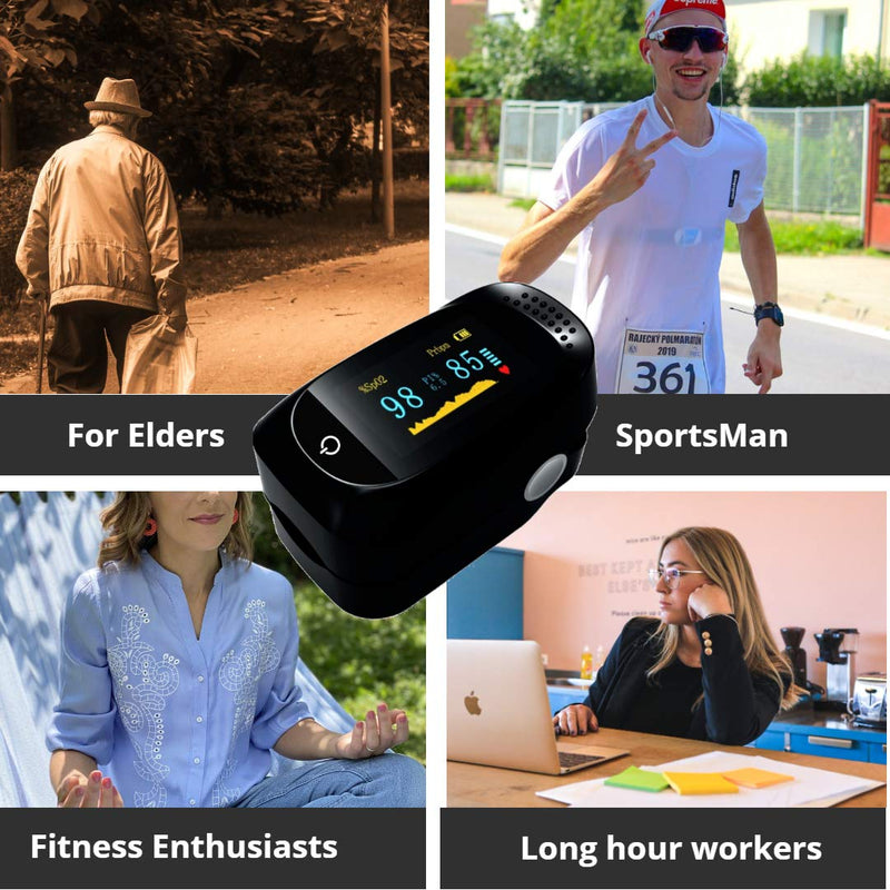 2021 Finger Pulse Oximeter for Home use UK CE Approved IMDK Certified Fingertip Blood Oxygen Saturation Monitor with Fast Readings and LED Screen for Adults and Children - NewNest Australia