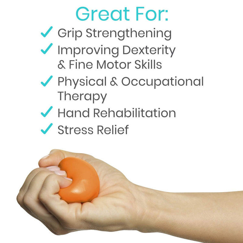 Vive Exercise Putty (6-Pack) - Therapeutic, Occupational and Therapy Tool - Thinking and Stress - Finger, Hand Grip Strength Exercises - Extra Soft, Soft, Medium, Firm Sensory Kit - Squeezable Ball - NewNest Australia