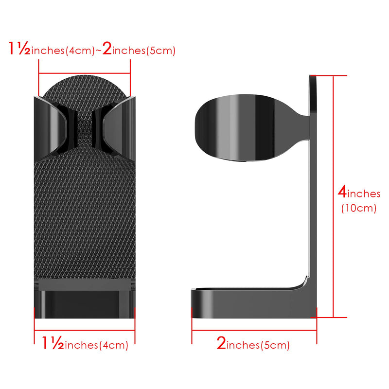 Linkidea Adjustable Wall Mounted Electric Shaver Holder 2 Pack Self Adhesive Razor Hanger Electric Shaver Bathroom Shower Organizer Black - NewNest Australia