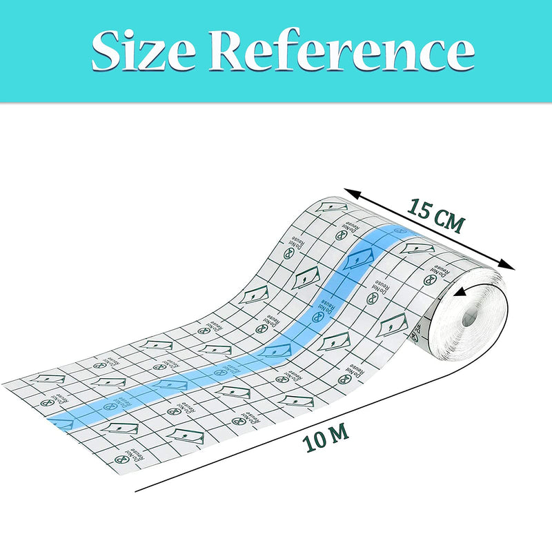 10 Mx 15 Cm Fixation Plaster Waterproof Transparent Bandage Shower Plaster Roll Tattoo Film Bandage Transparent Film Bandage Transparent Waterproof Skin Protection Pad - NewNest Australia