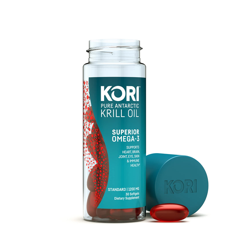 Kori Krill Oil Omega-3 1200mg, 30 Softgels | Multi-Benefit Omega-3 Supplement | Superior Omega-3 Absorption vs Fish Oil and No Fishy Burps 30 Count (Pack of 1) - NewNest Australia