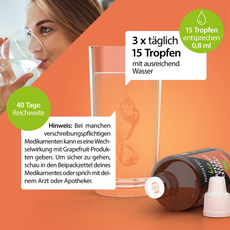 NATURITY organic grapefruit seed extract, 1200 mg bioflavonoids/100 ml, certified organic quality, vegan and made in Germany, easy and clean to use 100 ml (pack of 1) - NewNest Australia