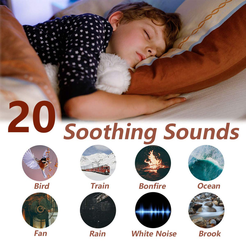 Magicteam Sound Machines White Noise Machine with 20 Non Looping Natural Soothing Sounds and Memory Function 32 Levels of Volume Sleep Sound Timer Therapy for Baby Kids Adults 1 Count (Pack of 1) - NewNest Australia