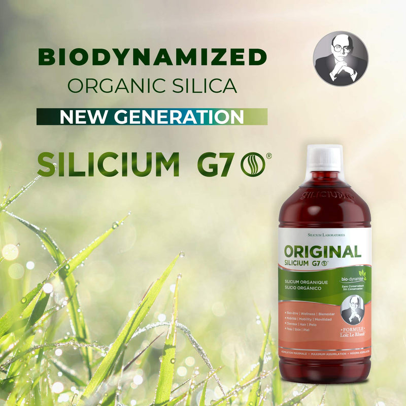 G7 original. Improved formula. Vegan liquid silicon supplement that supports collagen production. 1 liter - 1000 ml. - NewNest Australia