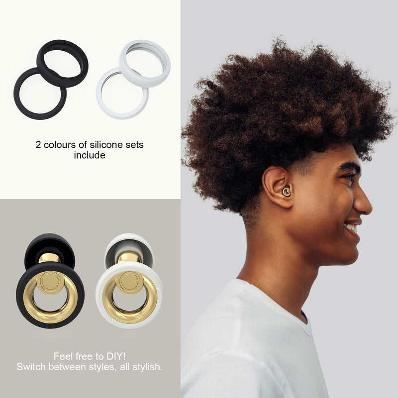Jayine Plus Ear Plugs For Sleeping, Ear Protection Ear Plugs Reduction 30 Db, Reusable Soft Silicone Earplugs For Concerts, Travel, Concentration - More Extra Accessories Including - Gold - NewNest Australia