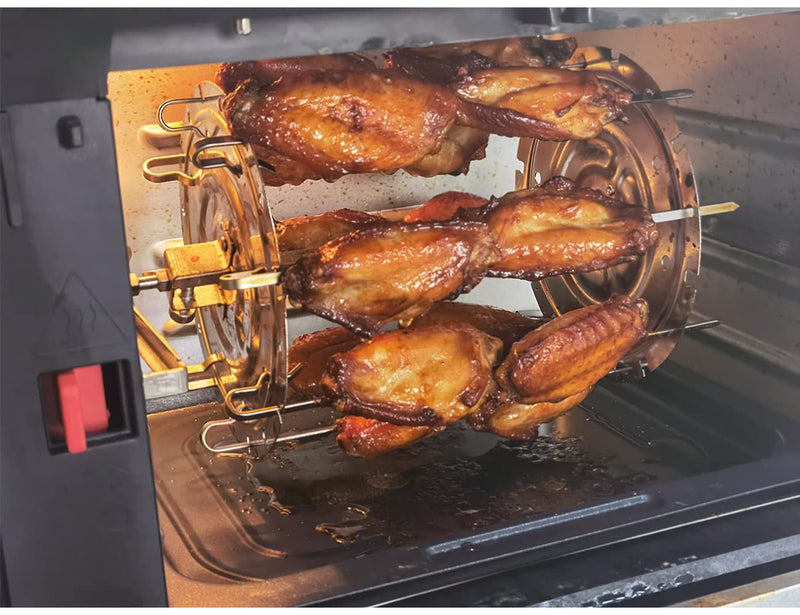 Kispog Rotisserie Skewers, Stainless Steel Replacement Rotisserie Skewers Rack Skewers Cage for Air Fryer Oven, Compatible with Instant Vortex Pro and Plus 10 Quart - NewNest Australia