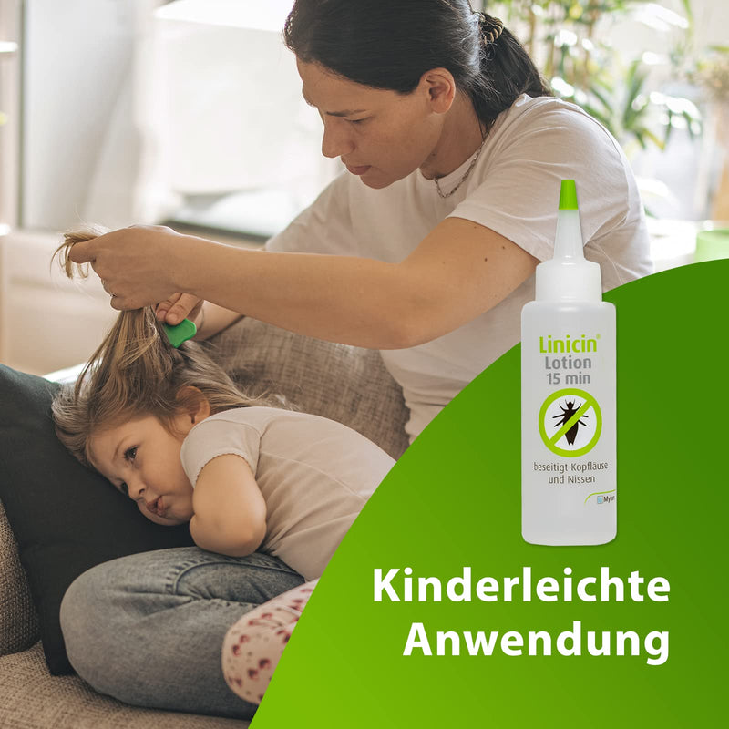 Linicin Lotion (100 ml) - lice treatment for the treatment of head lice, without a lice comb | Gentle on the scalp - NewNest Australia