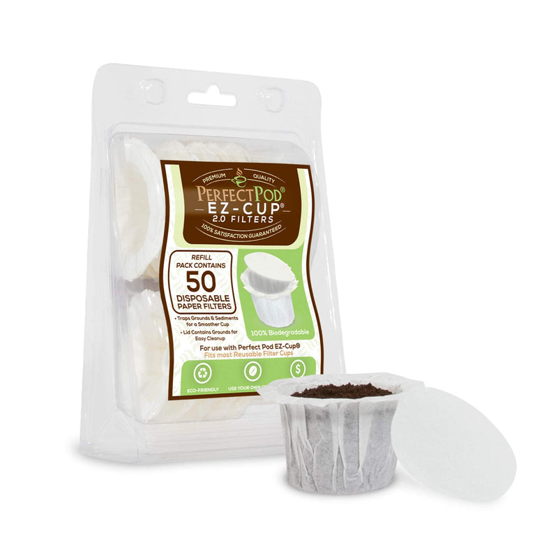 Perfect Pod EZ-Cup Disposable Paper Filters with Patented Lid Design for Reusable Coffee Pods 4-Pack (200 Filters)… - NewNest Australia