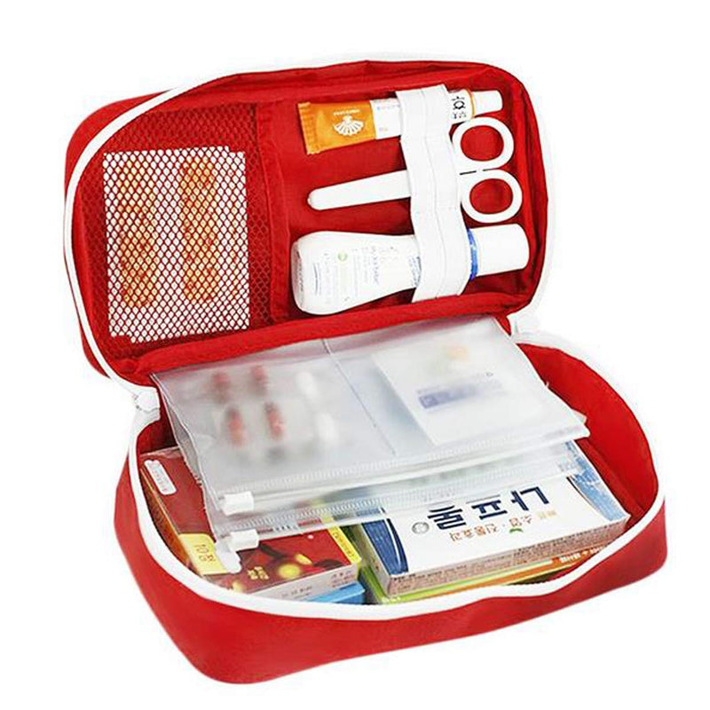 Medicine Bag Zuzer 2 Pieces Emergency Bag Empty First Aid Bag Large Capacity Travel Pharmacy Bag Waterproof Portable Medicine Bag For Home Office Travel Outdoor, Red, Gray, A - NewNest Australia