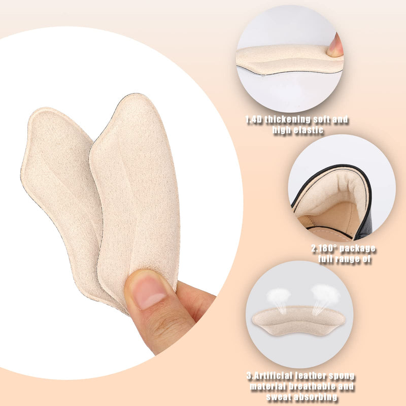 KINBOM 2 Pair Heel Grips for Loose Shoes, Self-Adhesive Heel Cushions Pads Heel Pads for High Heels Loose Shoes Sneakers Sneakers Women Men (Nude Color) Nude Color - NewNest Australia
