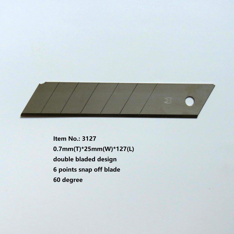 BS 25mm Snap Off Blades 0.7mm(T) X25mm(W) X127mm(L) Heavy Duty Blade Carbon Tool Steel Blades Box Cutter Blade - NewNest Australia