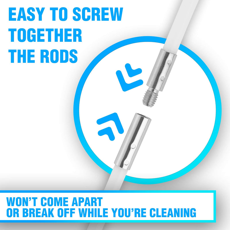 Dryer Vent Cleaner Kit -(20-Feet) Innovative Lint Remover Reusable Strong Nylon| Flexible Lint Brush with Drill Attachment for Faster Cleaning - NewNest Australia