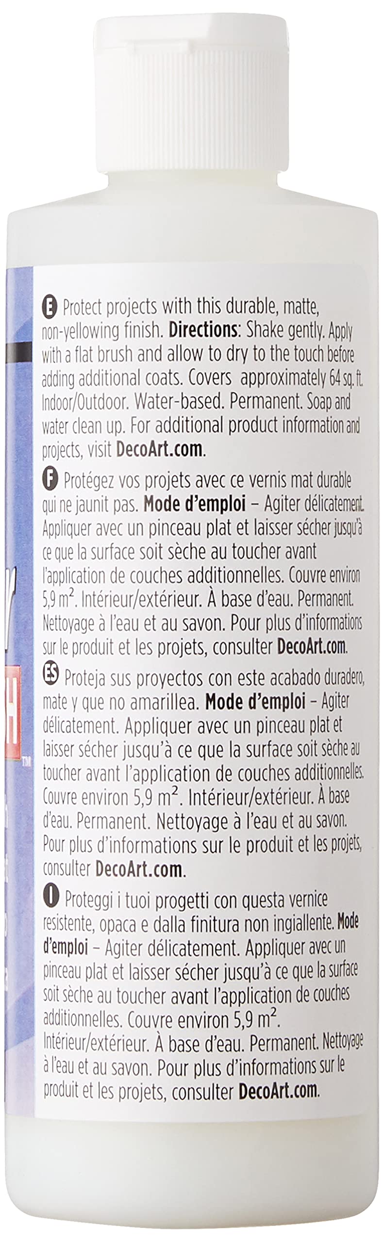DecoArt DuraClear Varnish 8oz Matte, 8 Fl Oz (Pack of 1) - NewNest Australia