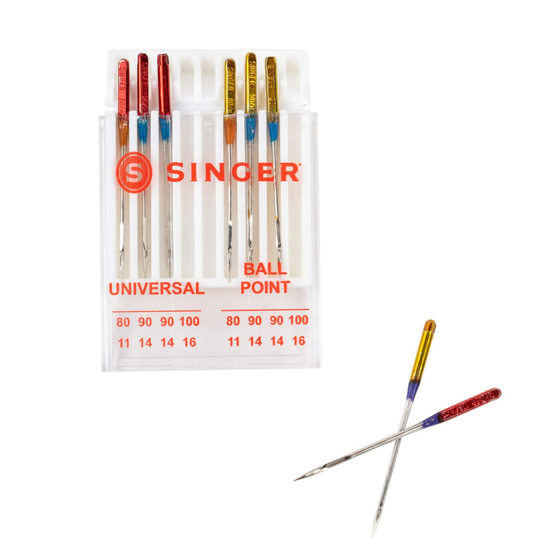 SINGER 04800 Universal Regular Point and Ball Point Sewing Machine Needle, Assorted Sizes, 8-Count 1 - NewNest Australia