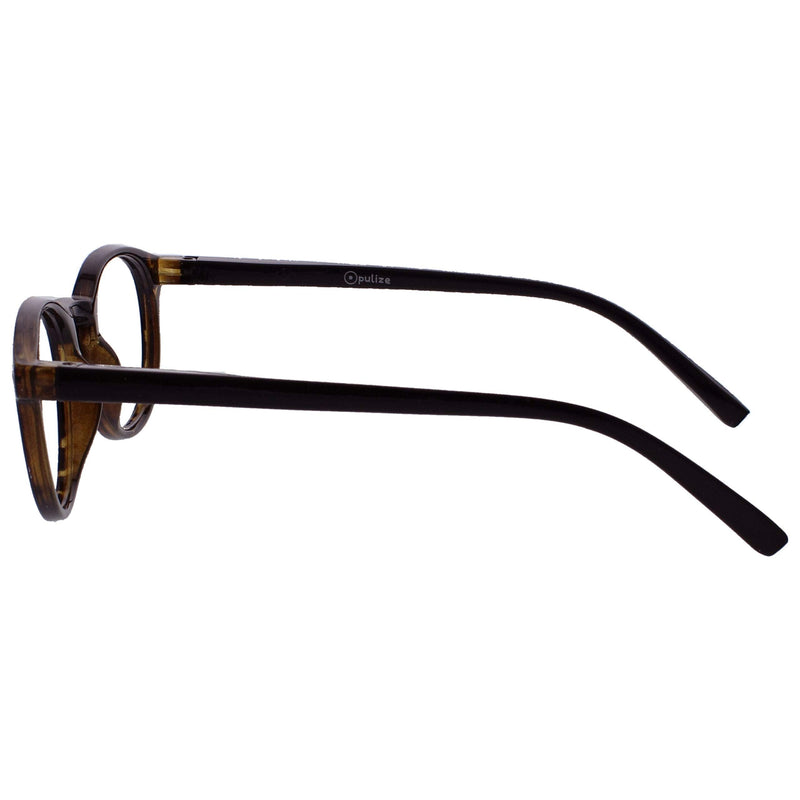 Opulize Zen Reading Glasses Dark Brown Tortoiseshell Small Mens Womens Spring Hinges R24-2 +1.00 +1.00 Magnification Dark Brown Tortoiseshell With Black Arms - NewNest Australia