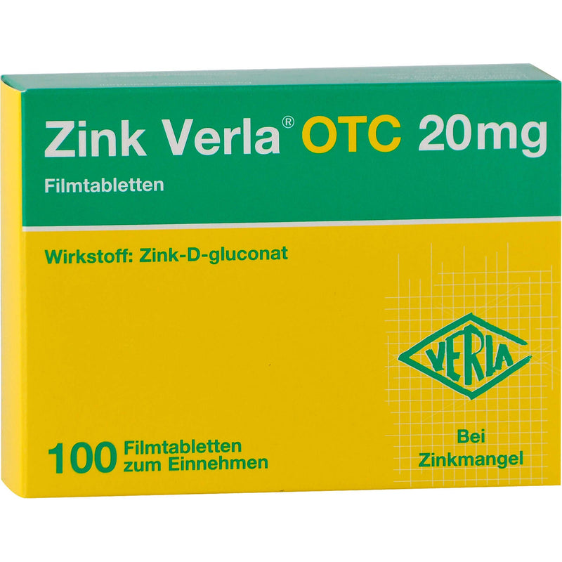 ZINC VERLA OTC 20 mg film-coated tablets 100 pcs - NewNest Australia