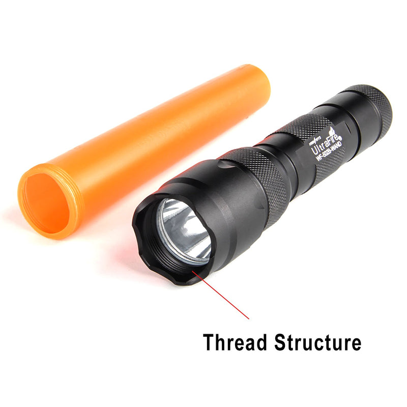 UltraFire WF502B Traffic Control Wand Led Flashlight,Super Bright XP-L V6 LED 980 Lumens,Safety Signal Light Torch with Cone,5 Modes (Battery not included) - NewNest Australia