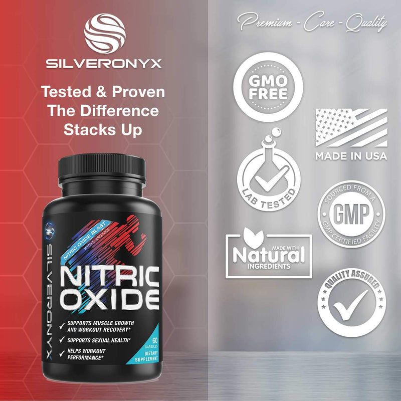 Extra Strength Nitric Oxide Supplement L Arginine 3X Strength - Citrulline Malate, AAKG, Beta Alanine - Premium Muscle Supporting Nitric Booster for Strength & Energy to Train Harder - 60 Capsules 60 Count (Pack of 1) - NewNest Australia