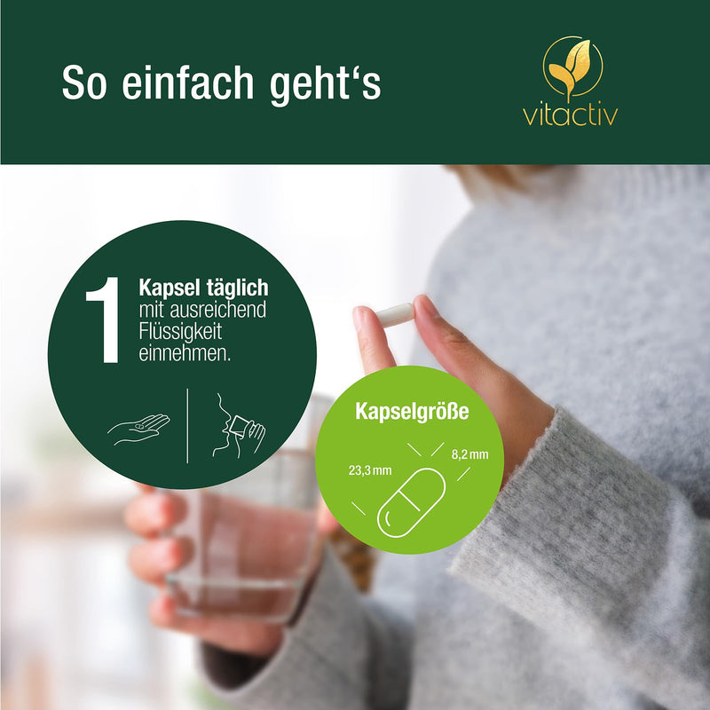 Vitactiv Hyaluronic Complex - Hyaluronic Capsules High Dose, 500 Mg Hyaluronic Acid - 500-700 Kda, Vegan - With Vitamin C, Zinc, Manganese, Copper, Biotin And Much More - Laboratory Tested, From - NewNest Australia