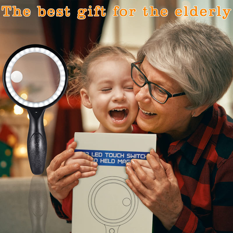 Magnifying Glass With Light, Reading Magnifying Glass With 33 Led Lights, 30X Reading Magnifier With 3 Adjustable Light Settings, Usb Charging Version Reading Magnifier With Light For Seniors, Children, Jewelers, Reading Newspaper - NewNest Australia