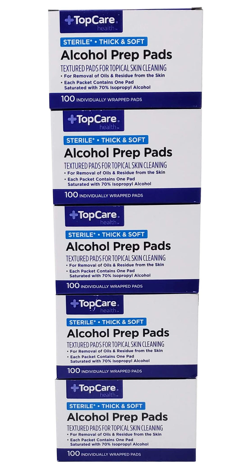TOPCO Alcohol Prep Pads, (5 Packs of 100) - NewNest Australia