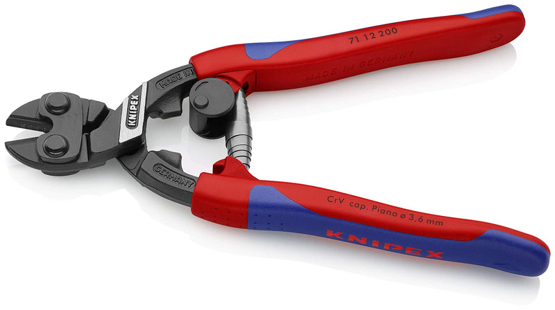 KNIPEX - 7112200 Tools 71 12 200, Comfort Grip High Leverage Cobolt Cutters with Opening Lock and Spring - NewNest Australia