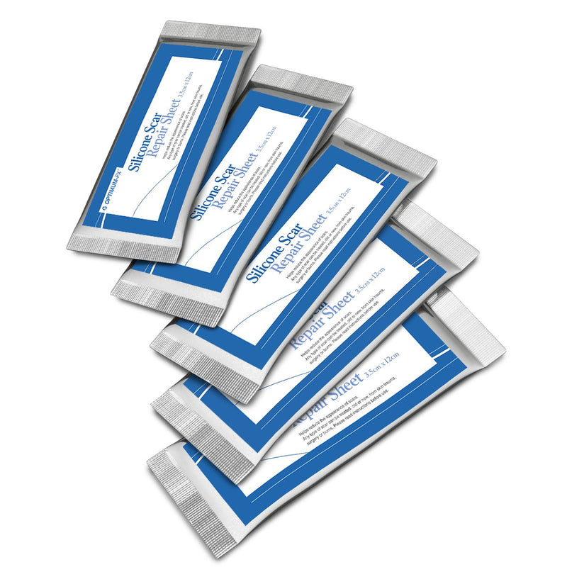 Silicone Gel Scar Treatment Sheets for Any Type of Scar - Old, New, Hypertrophic, Keloid - from Skin Trauma, Surgery or Burns - 5 Sheets (3.5 cm x 12 cm Each) - NewNest Australia