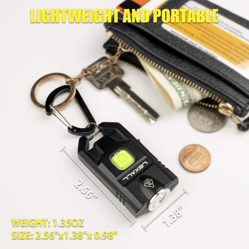 LED Small Flashlight, 500Lumens Bright Mini Keychain Light, Portable USB Rechargeable Pocket Lights with 3 Modes Compact Baseball Cap Lights Indoor and Outdoor for Walking,Searching and Hiking - NewNest Australia