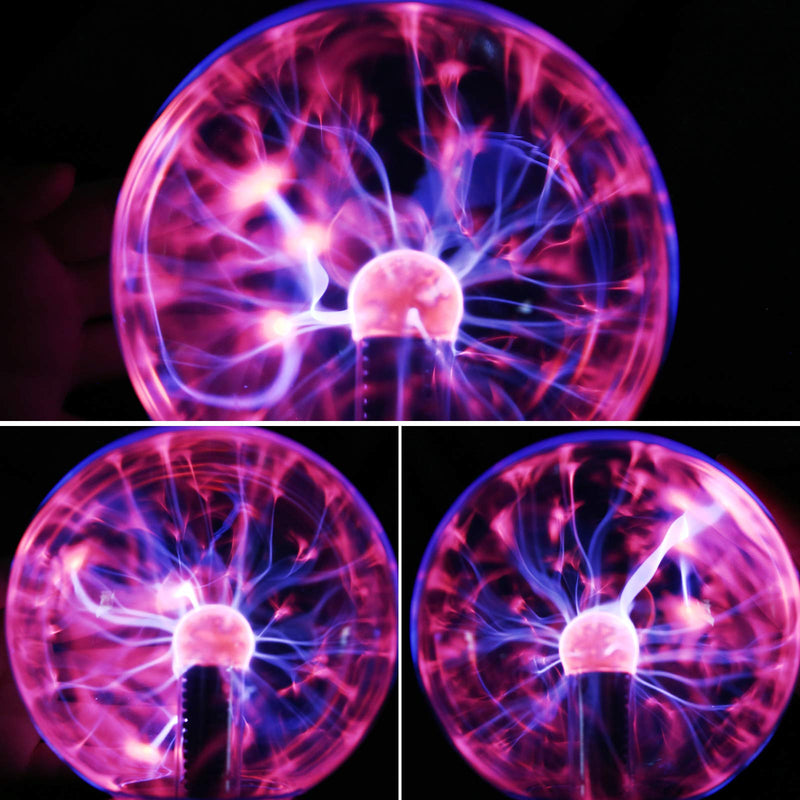 Gresus 5 Inch Magic Plasma Ball Lamp - Touch & Sound Sensitive Interactive Plasma Lamp Nebula Sphere Globe, Science Educational Gift for Decorations/Parties/Bedroom - NewNest Australia