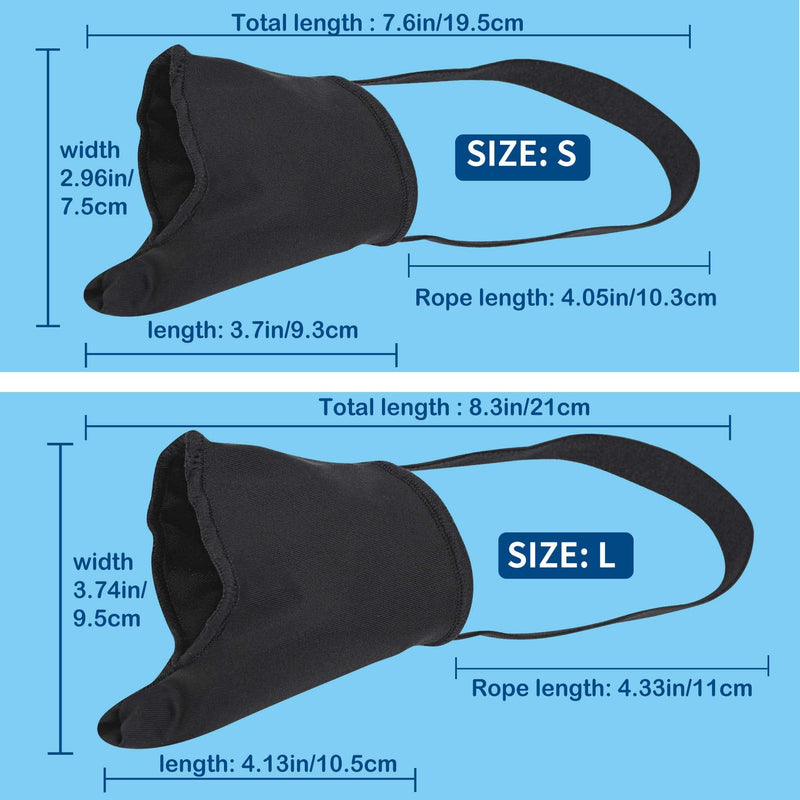 DYKOOK Tailors Bunion Corrector 1Pair Bunionette Sleeves Built-in Gel Pads Silicone Cover Guard With Non-slip Strap to Relief Bunion Pinky Toe Pain, Straighten Bunionette,Overlapping toe(Black-Small) S Black - NewNest Australia