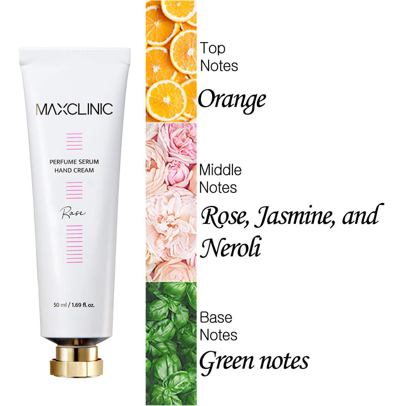 MAXCLINIC Perfume Serum Rose Hand Cream 50ml 1.69 lotion Moisturizer for dry and cracked hands Skin Travel Size - NewNest Australia