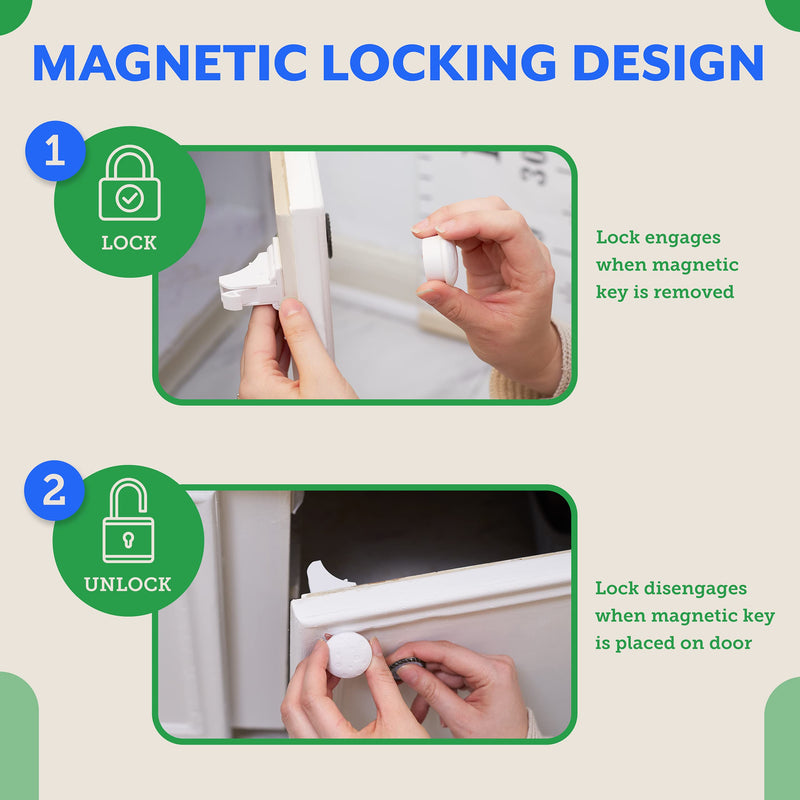 Universal Replacement Keys for Magnetic Cabinet Locks Child Safety for Drawers and Cabinets - Child Proof Cabinet Locks (3 Keys Only) by Eco-Baby - NewNest Australia