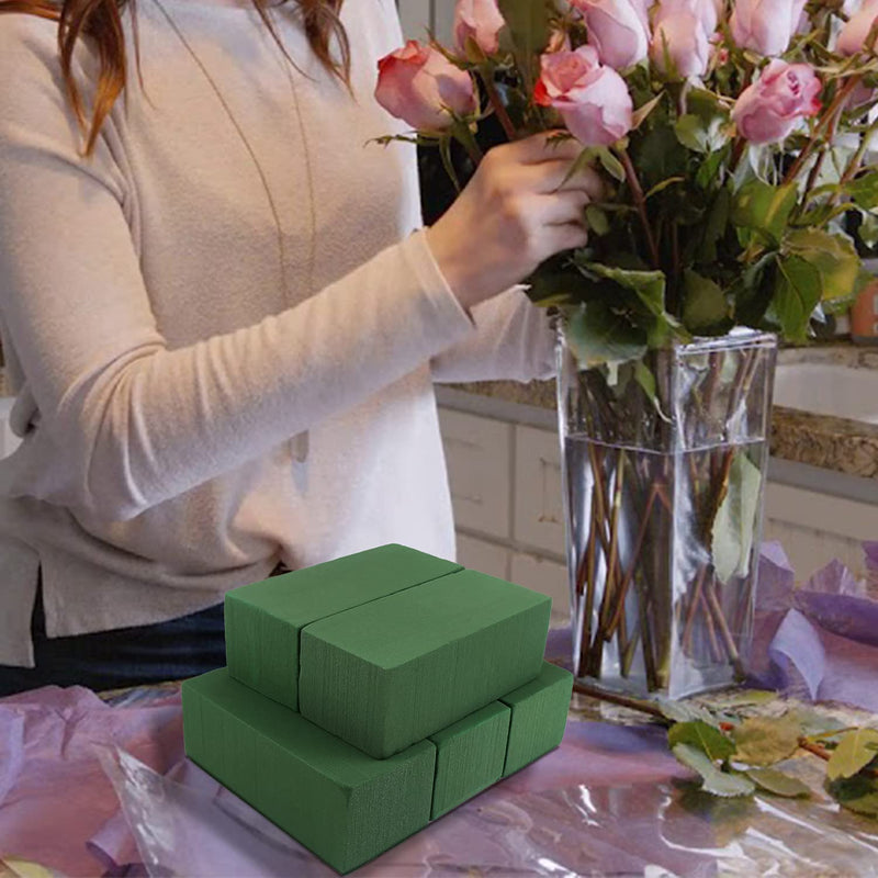 KIMOBER Wet Floral Foam Bricks,Green Styrofoam Foam Blocks for Flower Arrangement, Wedding,Party Decoration, Pack of 10 10pcs Wet - NewNest Australia