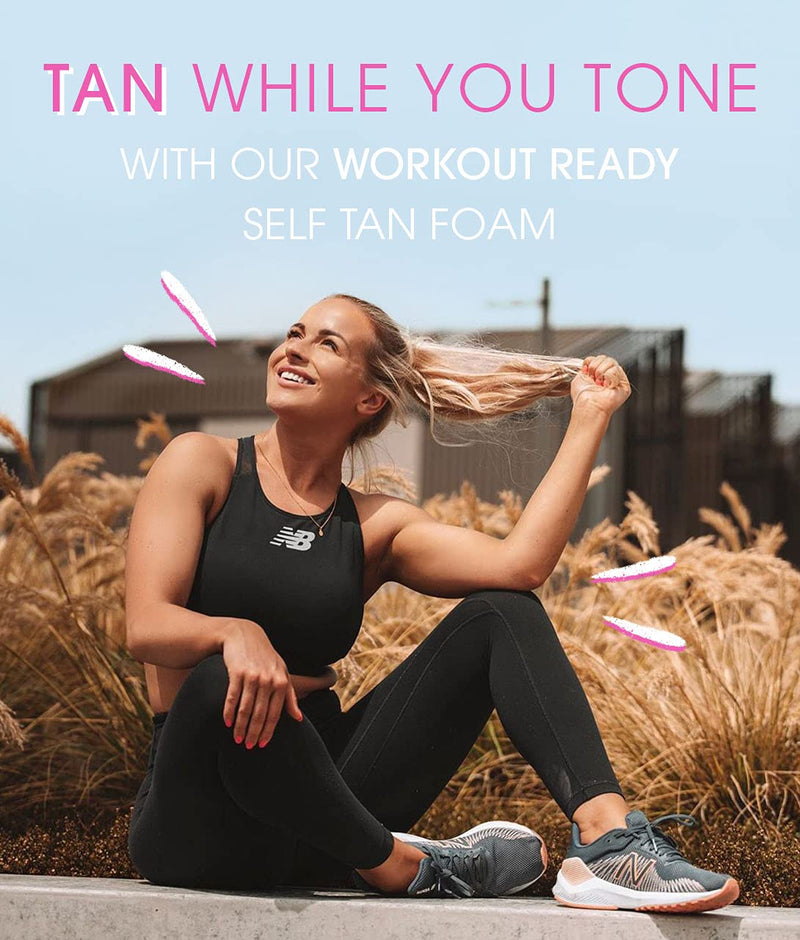 MINETAN BODY.SKIN Workout Ready Self Tan Foam - The Tan That Won't Sweat Off, 1 Hour Express, Sweatproof, Vegan, 200ml - NewNest Australia