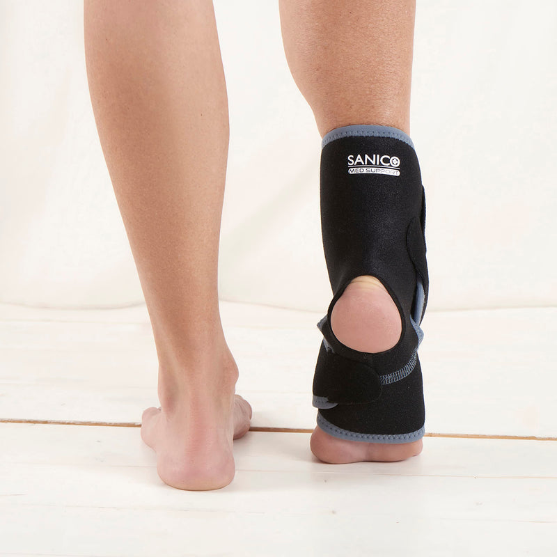 Sanico Ankle Support - Elastic Foot Support With Compression - Orthopedic Neoprene Bandage For Stability, Relief, Blood Circulation - Double-Sided Breathable - 13 X 0.3 X 25 Cm - NewNest Australia