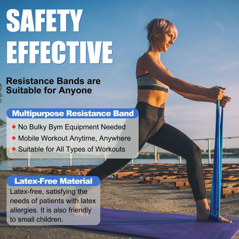 Resistance Exercise Band Kit - Strength Training & Conditioning - Pilates - Resistance Bands for Mobility Strength & Rehab Premium Quality, 3Pack 1.5M-3 Pack - NewNest Australia