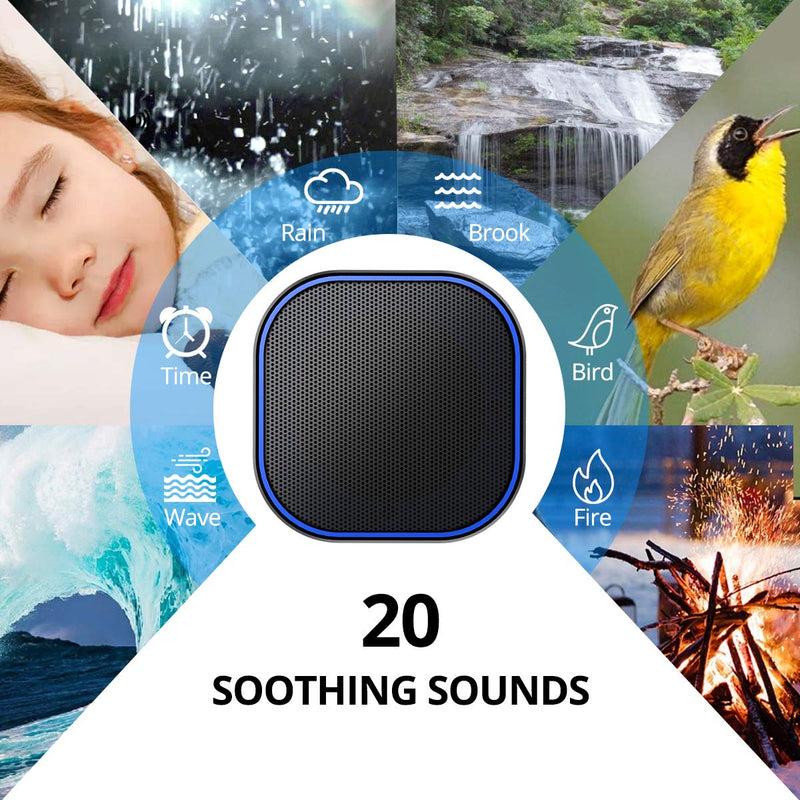 Magicteam Sound Machines White Noise Machine with 20 Non Looping Natural Soothing Sounds and Memory Function 32 Levels of Volume Sleep Sound Timer Therapy for Baby Kids Adults - NewNest Australia