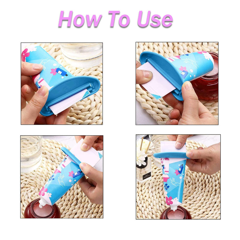 Toothpaste Tube Squeezer,4 Pcs Toothpaste Squeezer Dispenser,Plastic Toothpaste Clips Tube Squeeze,Convenient Tube Squeezer,for Toothpaste Hand Cream Paint Tube Cosmetics Transparent Color - NewNest Australia