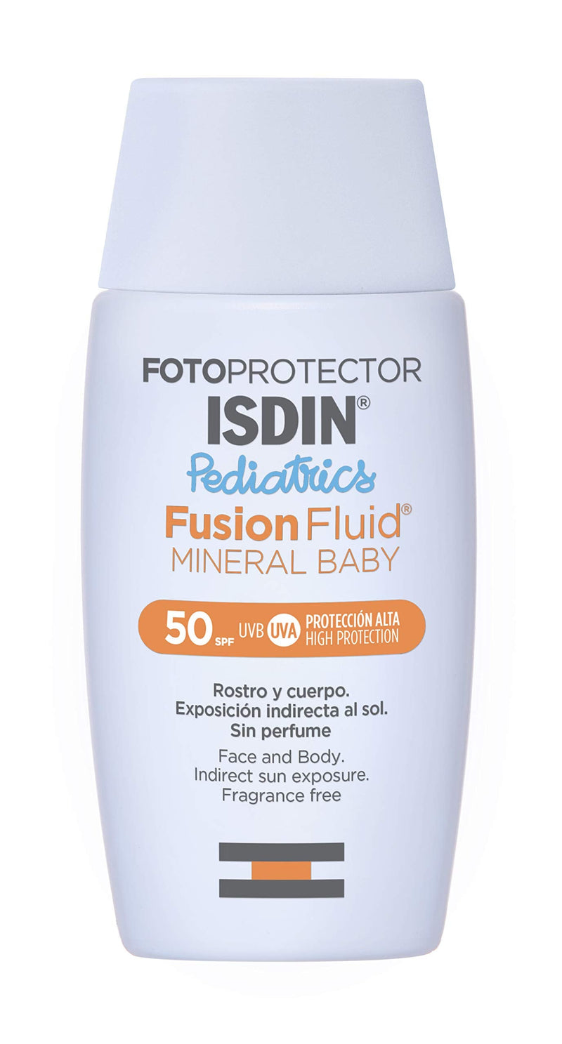 ISDIN Fotoprotector Mineral Baby Pediatrics Sun Cream Face SPF 50 (50ml) | 100% mineral sunscreen specially developed for the sensitive skin of children and babies - NewNest Australia