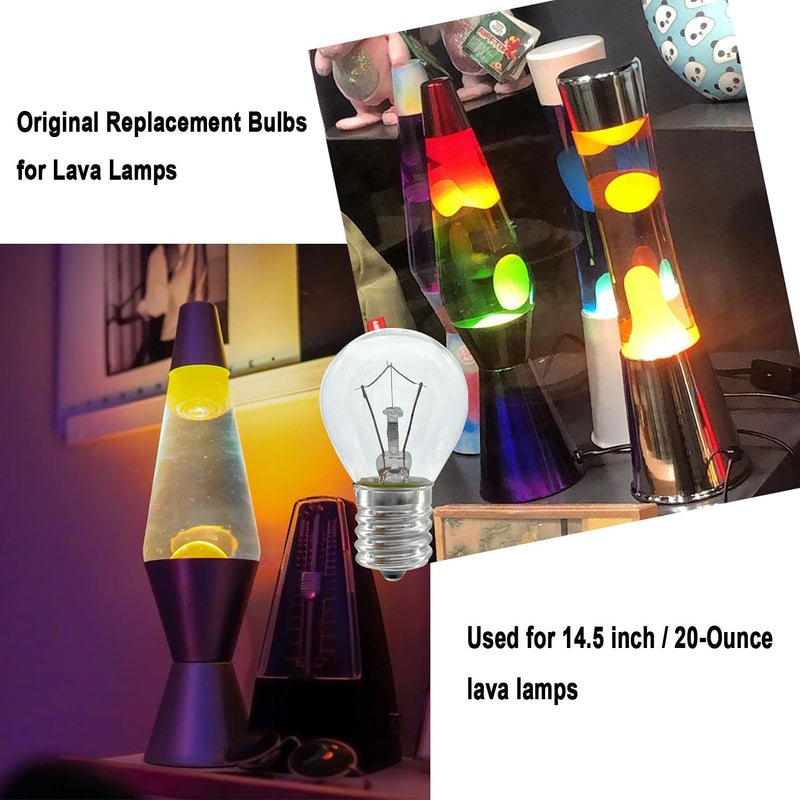 Lava Lamp Bulb, 6 Pack 25 Watt Lava Lamp Light Bulb, S11 E17 Base 120 Volt Lava Lamp Replacement Bulb for 14.5 Inch Glitter and Lava Lamps - Dimmable - Warm White - NewNest Australia