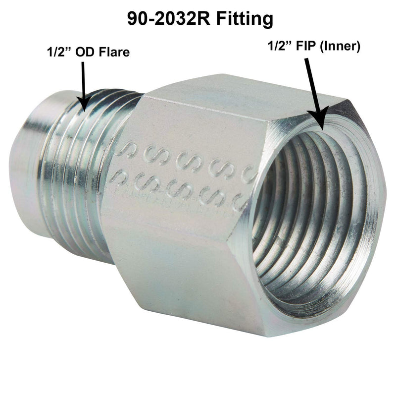 Dormont Supr-Safe Gas Appliance Connector (0145808) 20-3132-36B - 1/2 In. OD (3/8 In. ID) 1/2 In. MIP X 1/2 In. FIP X 36 In. Length Uncoated 36 Inch - NewNest Australia