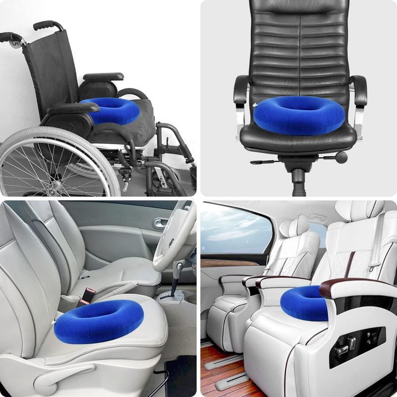 Portable Inflatable Cushion donut cushion pressure cushions for bottoms Donut Shape, Comfortable Sitting, Pressure Relief, Suitable for All (M, Blue, 1) M - NewNest Australia