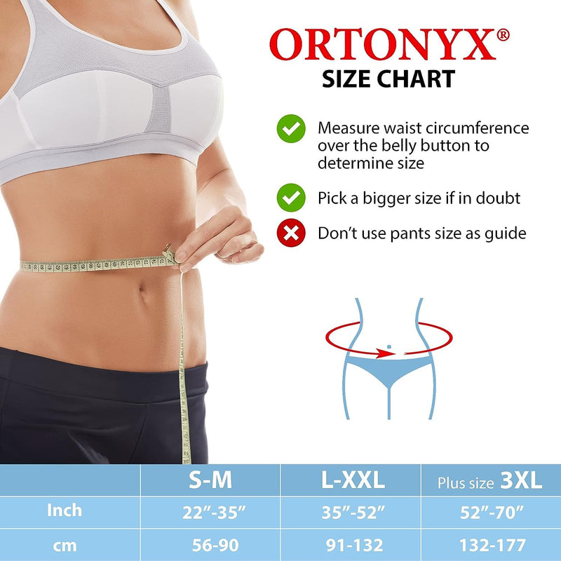 ORTONYX 10.25" Abdominal Binder for Men and Women/Postpartum Post-Operative Post-Surgery Wrap/Abdomen Navel Umbilical Hernia Support Belt / 524010 Black L/XXL L/XXL (35"-52") - NewNest Australia