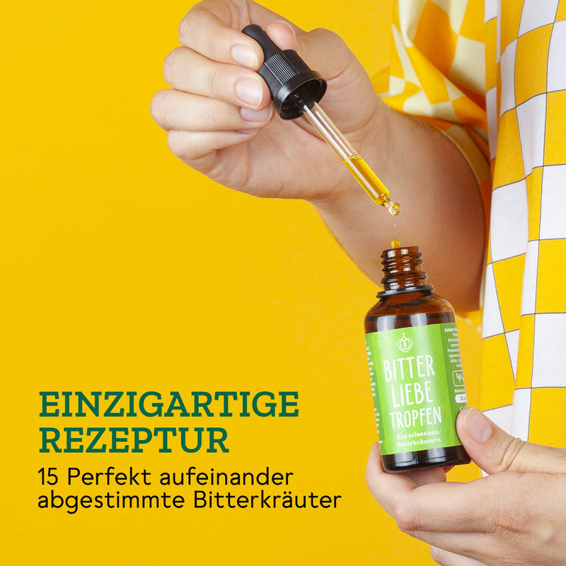BitterLiebe® bitter substances drops set of 3 50ml with practical pipette cap I bitter drops from The Lion's Den I Hildegard von Bingen, bitter herbs 3 - NewNest Australia