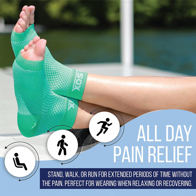 SB SOX Plantar Fasciitis Compression Socks for Women & Men (1 Pair) - Ankle Socks for Plantar Fasciitis Relief, Arch Support, and Foot/Heel Pain for Everyday Use (Black, Small) Black Small (Pack of 1) - NewNest Australia