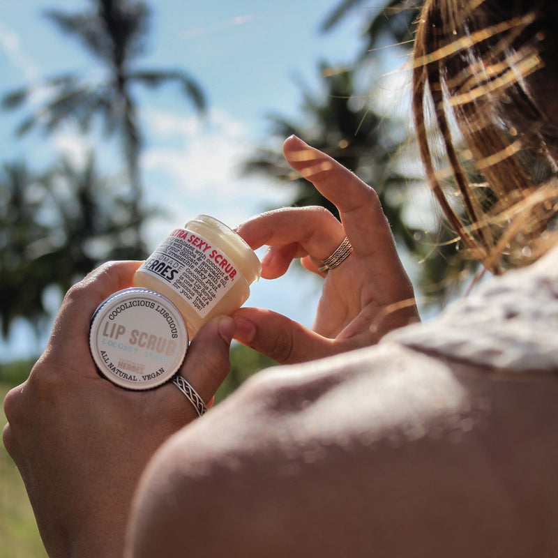 All Natural, Vegan Coconut Lip Scrub - Gentle Exfoliation, Lip Polish & Lip Exfoliator, 1.23oz Coconut Sorbet - NewNest Australia