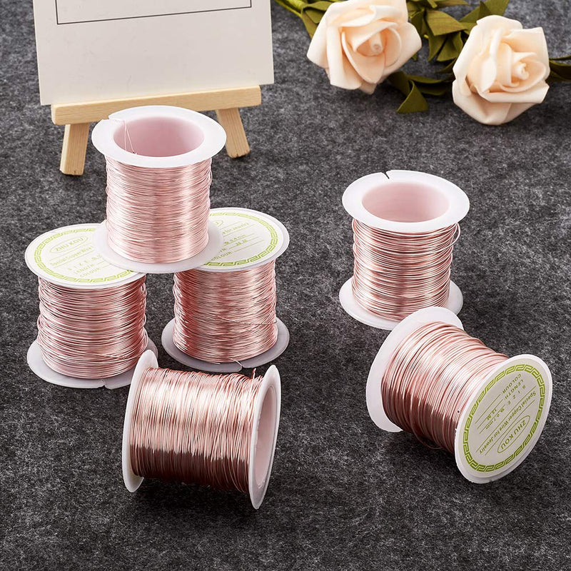 Pandahall 26.3 Feet Tarnish Resistant Copper Wire 20 Gauge Jewelry Beading Craft Wire for Jewelry Making (Rose Gold) 0Rose Gold 20 Gauge(0.8mm)-26.3ft - NewNest Australia